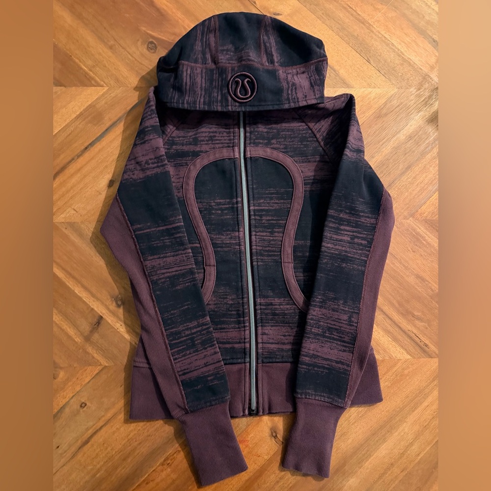 Lululemon Scuba Hoodie II Righteous Stripe Bordeaux Drama